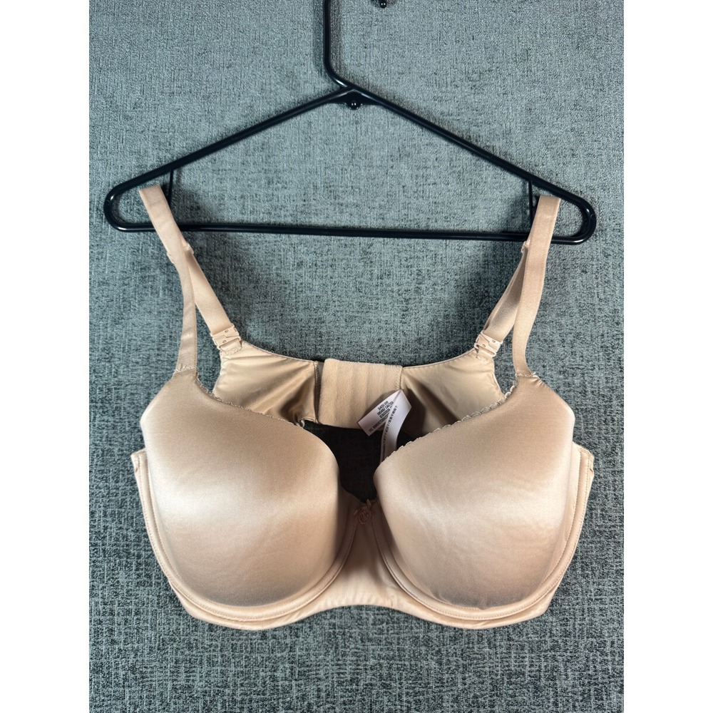 Victoria's Secret Lined Demi Bra Tan Nude Underwire Lace Trim 38DDD F85